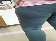 black coworker at pharmacy fat ass panty lines