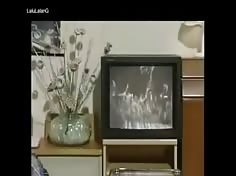 funny strip tease in front of tv