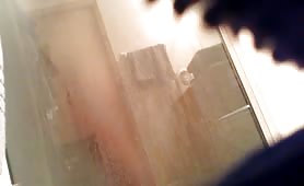 Chubby 40 year old sister in law in the shower