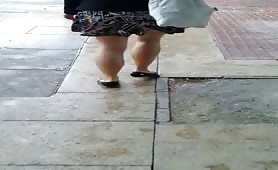 Lady walking down the street