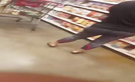 Phat ass wife showing her ass off in the store