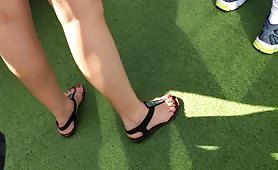 Candid Sexy Teen Feet at Party