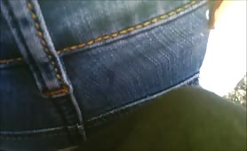 My dick touch big ass milf in jeans