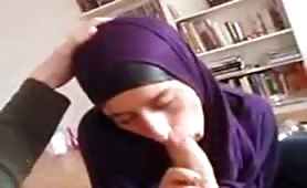 Arab hijab blowjob
