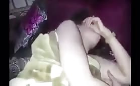 Arab man fingering wife's pussy