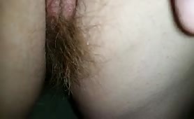 Wifes Dark Hairy Ass Hole Hairy Pussy on All4s