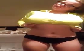 big tit girl stripping