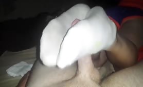 Wife Giving White Ankle Sockjob
