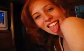 Redhead gets Fingered and Sucks Dick